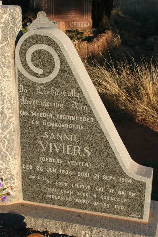 VIVIERS Sannie nee VENTER 1904-1994
