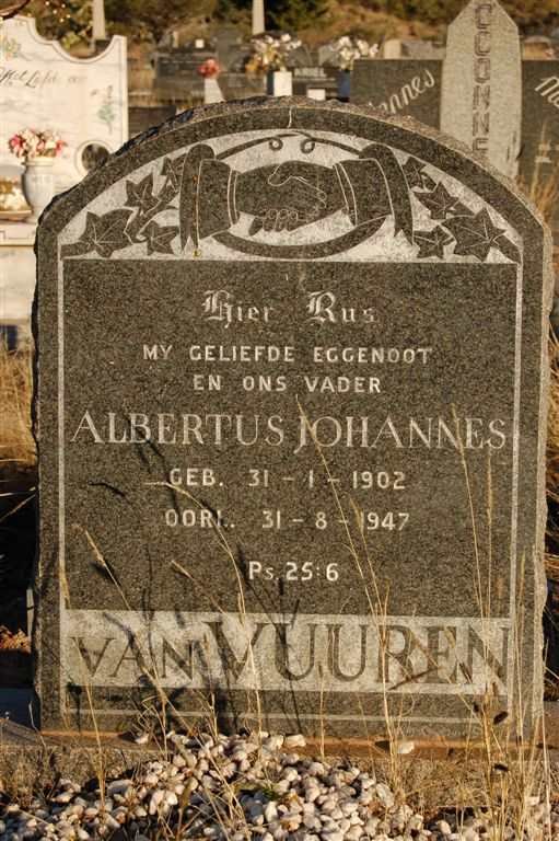 VUUREN Albertus Johannes, van 1902-1947