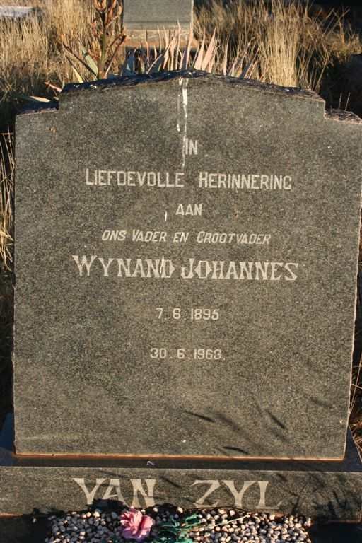 ZYL Wynand Johannes, van 1895-1963