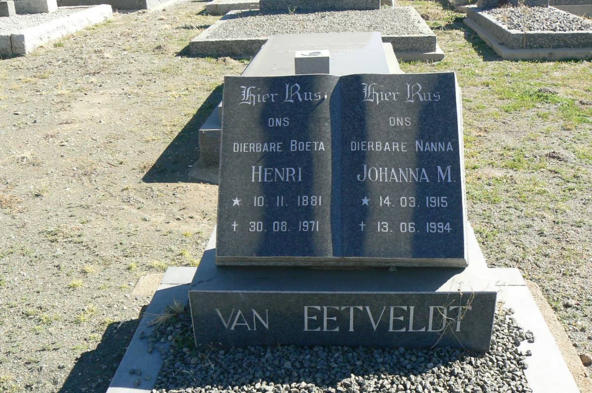EETVELDT Henri, van 1881-1971 :: VAN EETVELDT Johanna M. 1915-1994