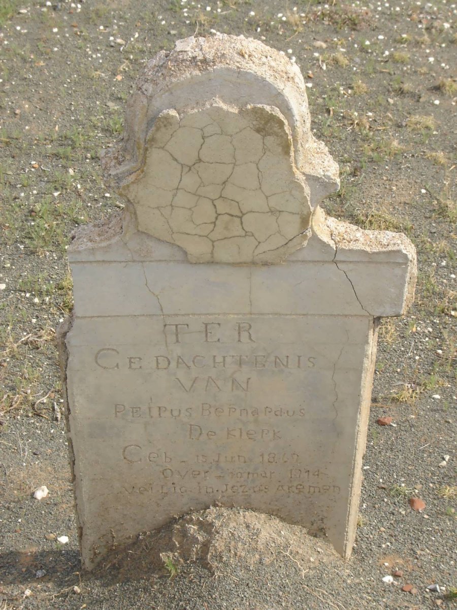 KLERK Petrus Bernardus, de 1869-1914