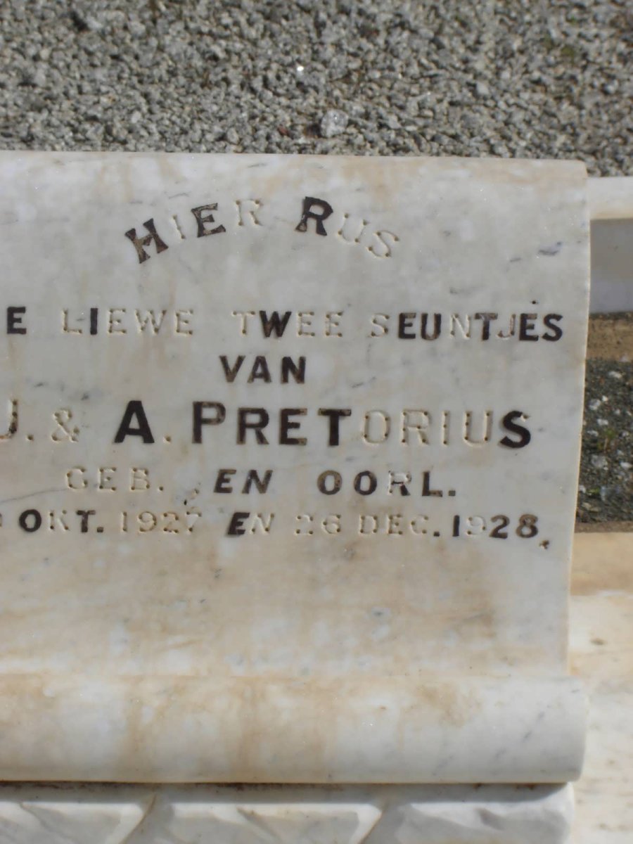 PRETORIUS J. 1927-1927 :: PRETORIUS A. 1928-1928