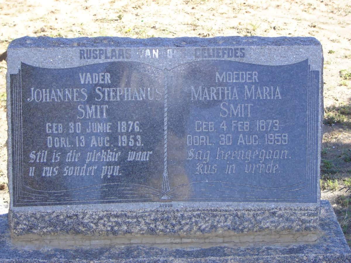 SMIT Johannes Stephanus 1876-1953 &amp; Martha Maria 1873-1959