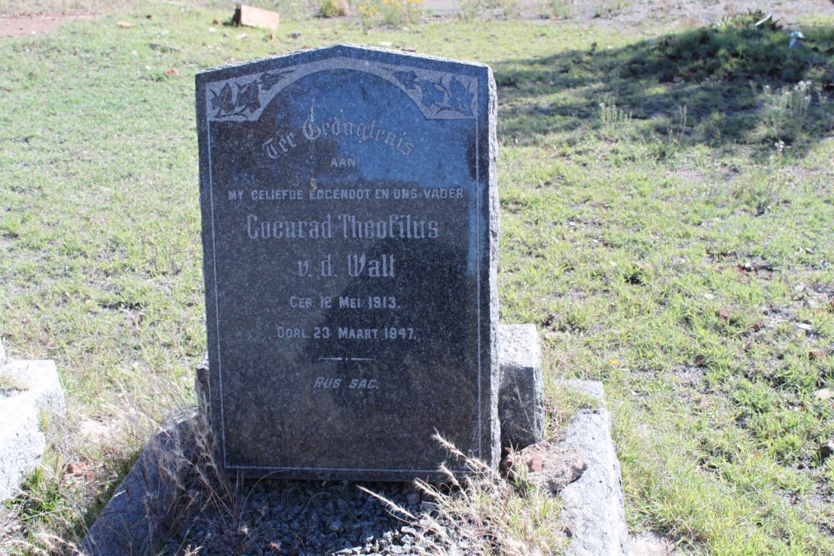 WALT Coenrad Theofilus, v.d. 1913-1947