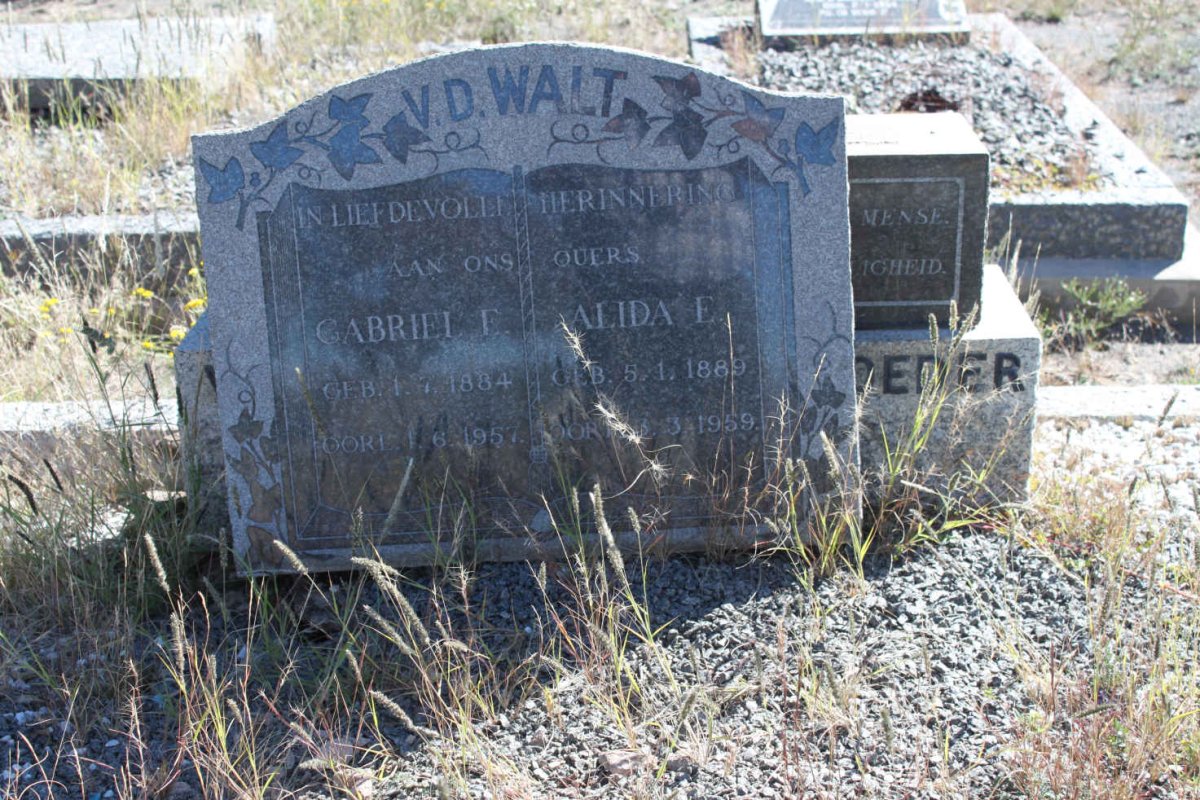 WALT Gabriel E., v.d. 1884-1957 &amp; Alida E. 1889-1959