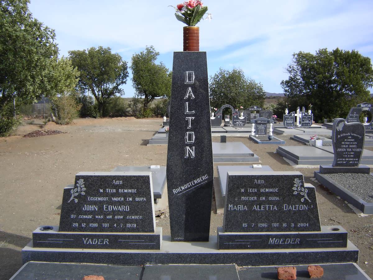 DALTON John Edward 1918-1979 &amp; Maria Aletta 1916-2004