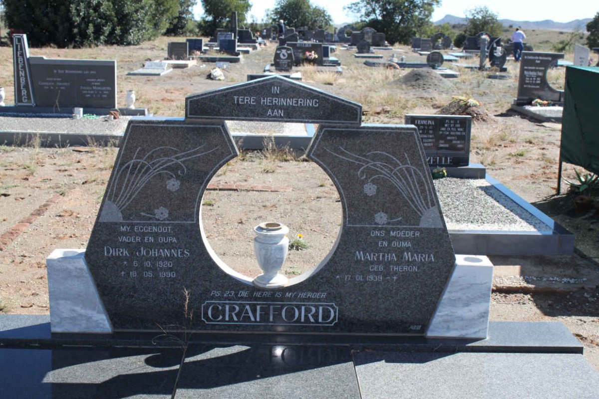CRAFFORD Dirk Johannes 1920-1990 &amp; Martha Maria THERON 1939-