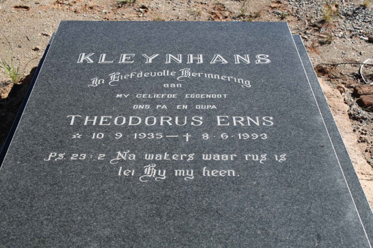 KLEYNHANS Theodorus Erns 1935-1993