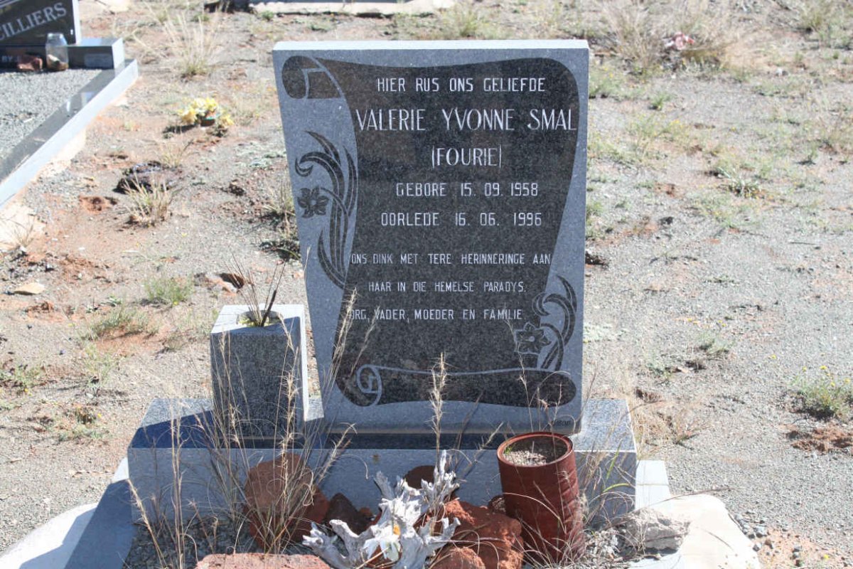 SMAL Valerie Yvonne nee FOURIE 1958-1996