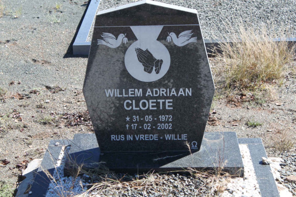CLOETE Willem Adriaan 1972-2002