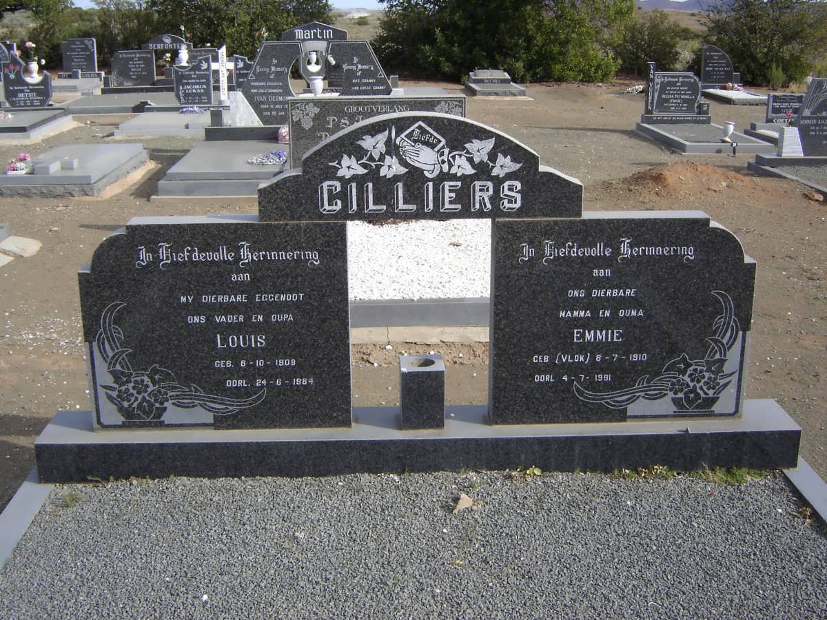 CILLIERS Louis 1909-1984 &amp; Emmie VLOK 1910-1991