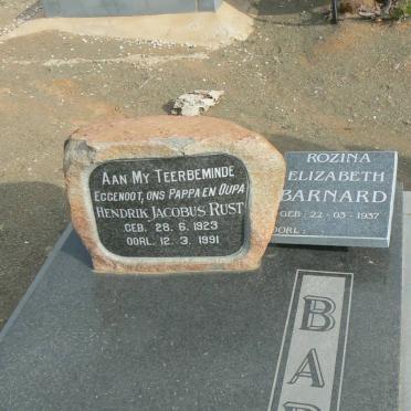 BARNARD Hendrik Jacobus Rust 1923-1991 &amp; Rozina Elizabeth 1937-