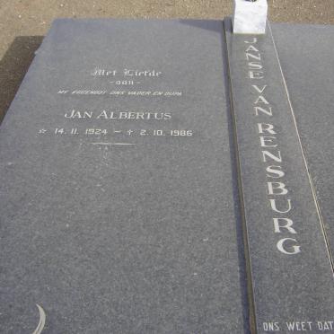 RENSBURG Jan Albertus, Janse van 1924-1986