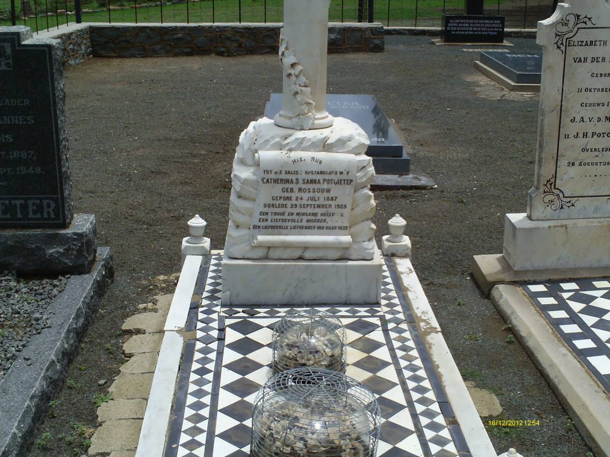 POTGIETER Catherina Susanna nee ROSSOUW 1887-1925
