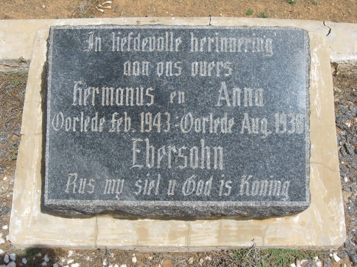 EBERSOHN Hermanus -1943 &amp; Anna -1938