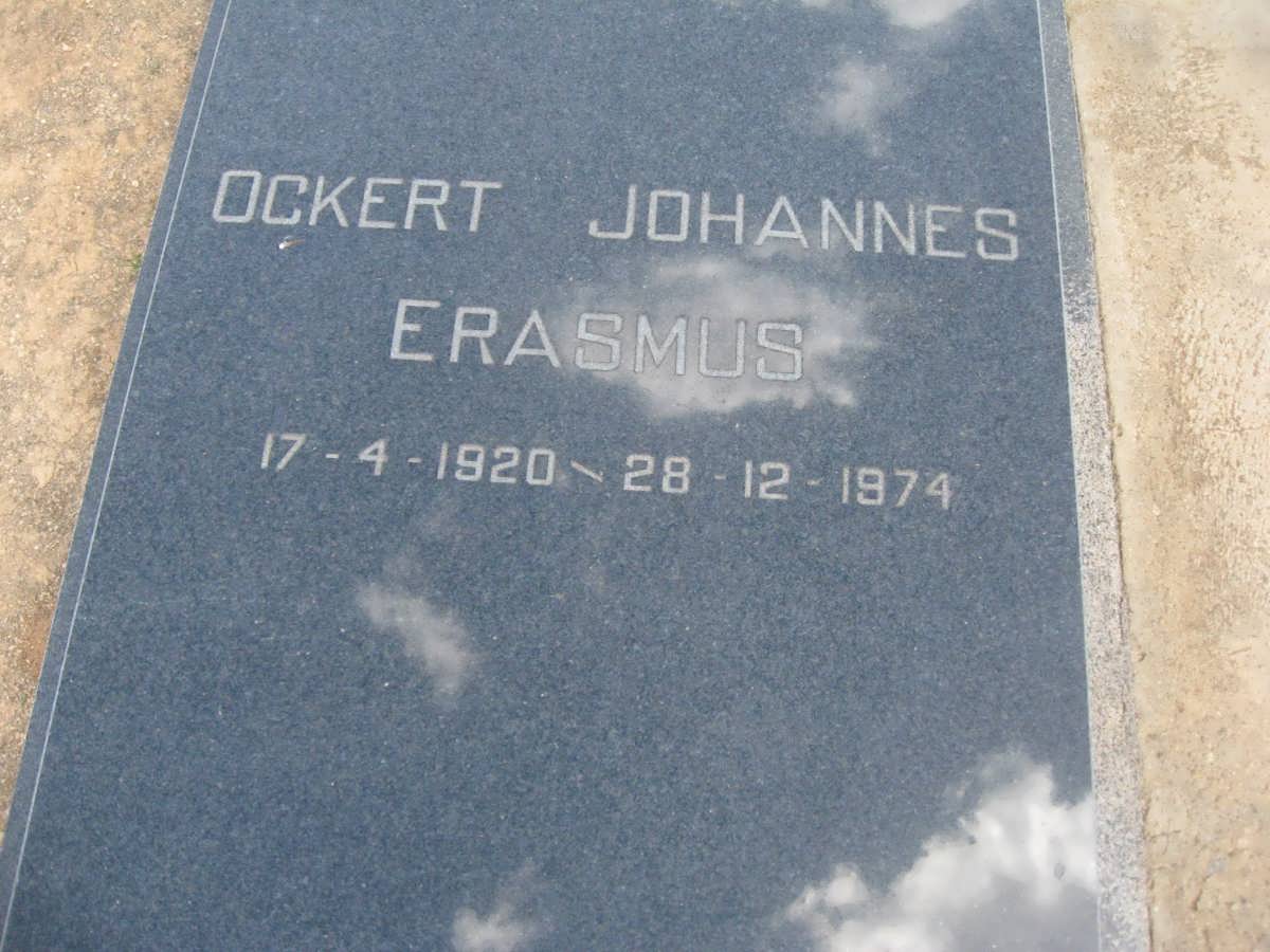 ERASMUS Ockert Johannes 1920-1974