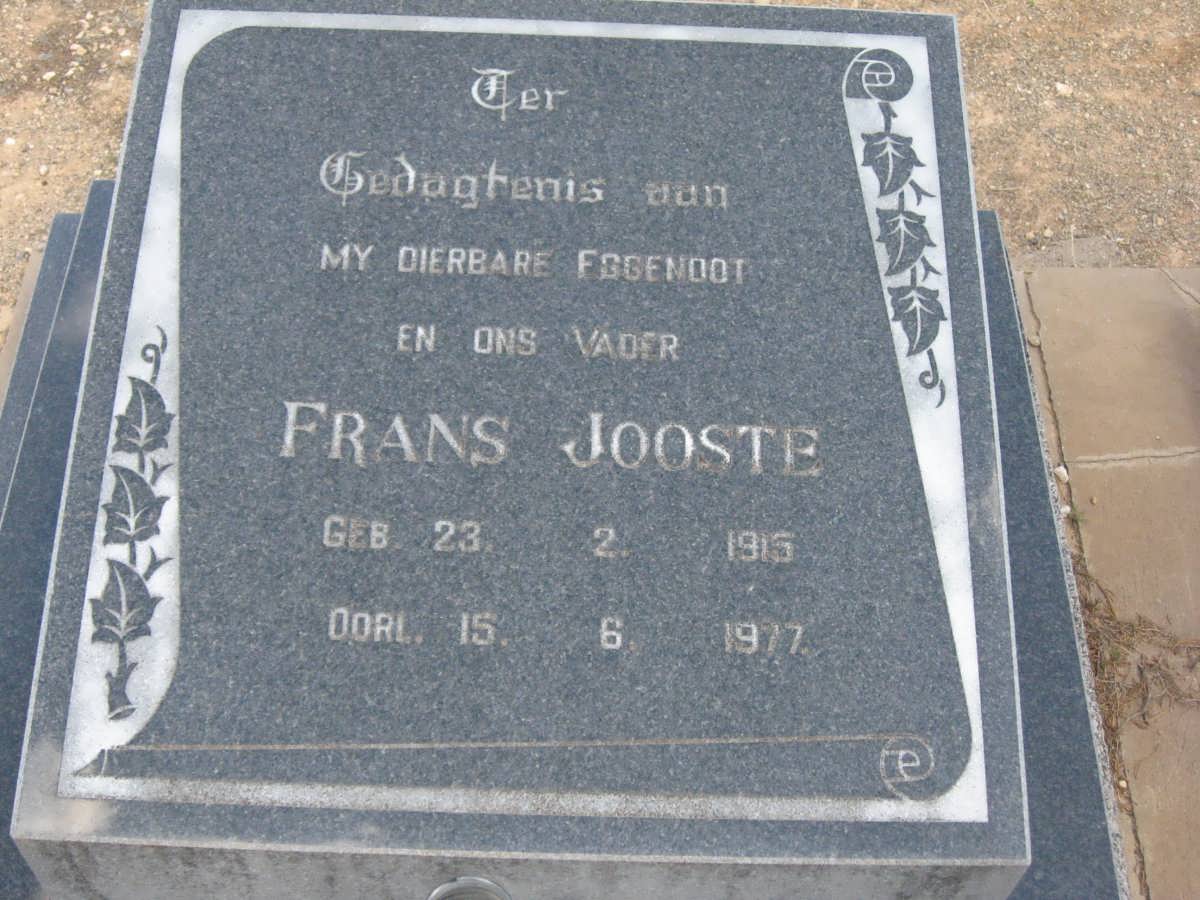 JOOSTE Frans 1915-1977