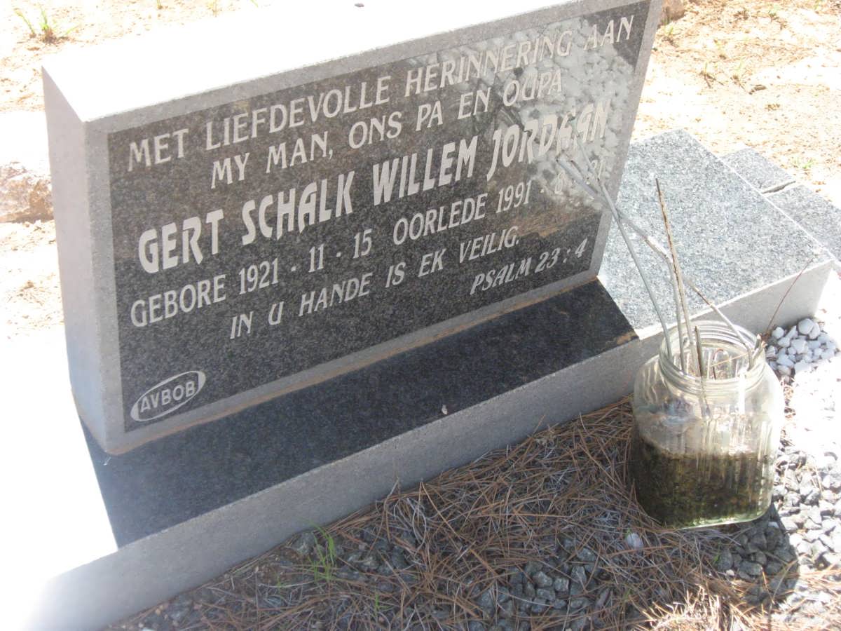 JORDAAN Gert Schalk Willem 1921-1991