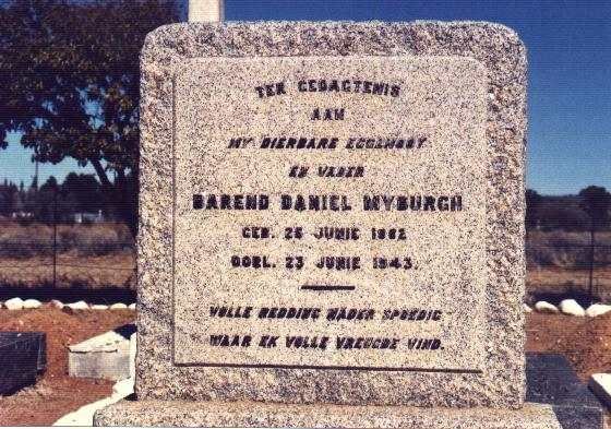 MYBURGH Barend Daniel 1882-1943