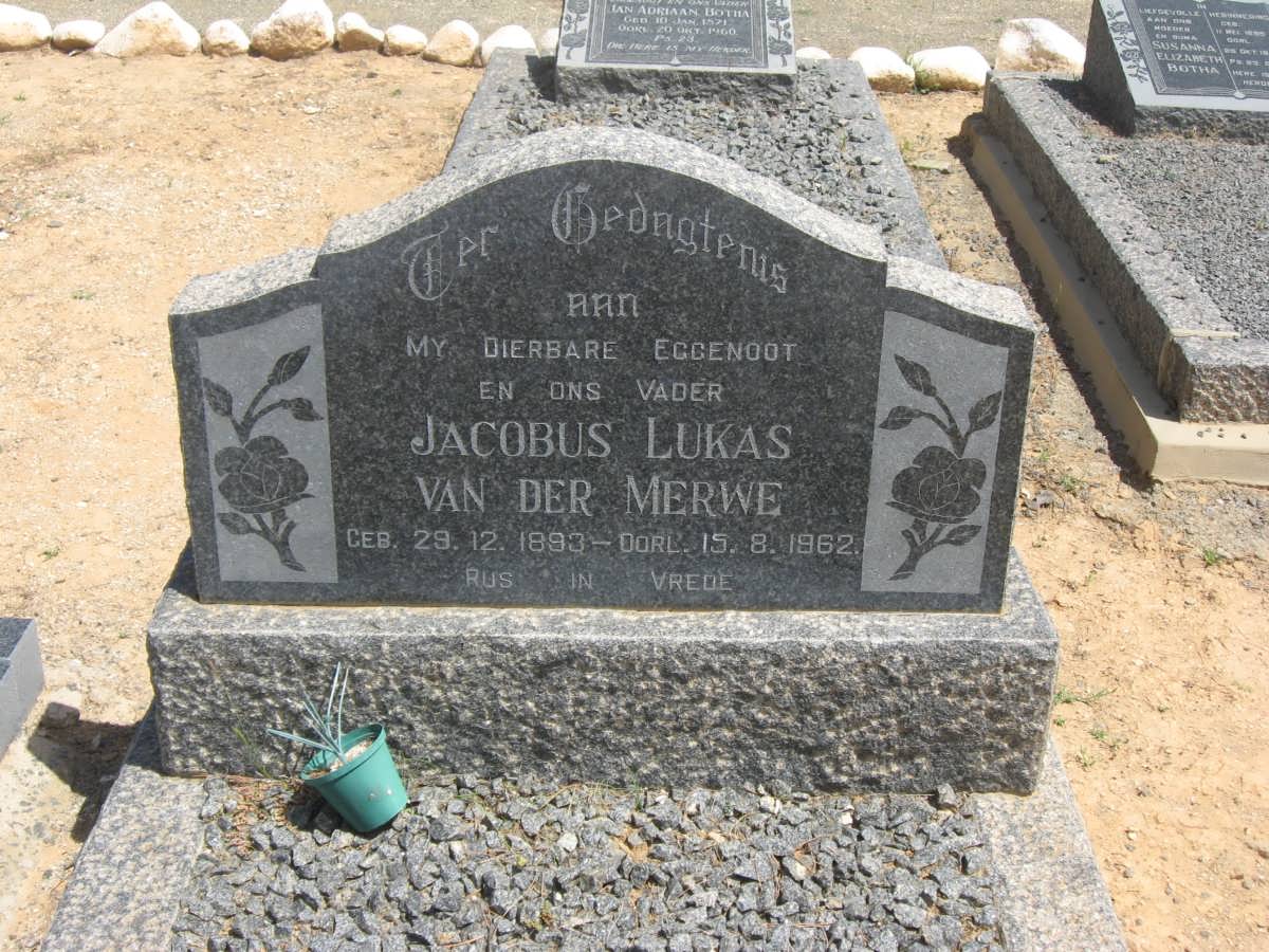 MERWE Jacobus Lukas, van der 1893-1962