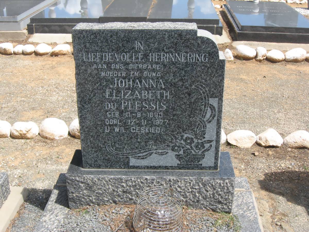 PLESSIS Johanna Elizabeth, du 1893-1977