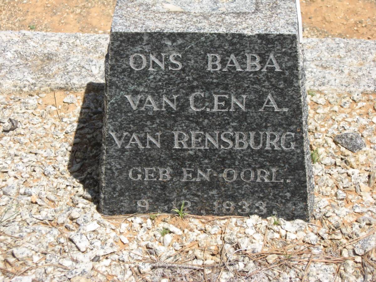 RENSBURG, van 1933-1933