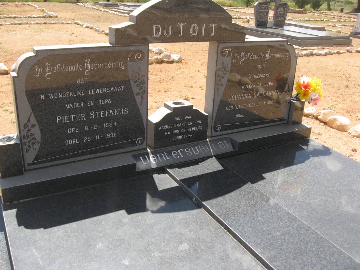 TOIT Pieter Stefanus, du 1924-1998 &amp; Johanna Catharina COETZEE 1924-