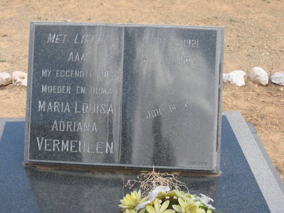 VERMEULEN Maria Louisa Adriana 1921-1987