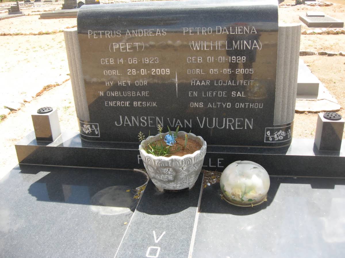 VUUREN Petrus Andreas, Jansen van 1923-2009 &amp; Petro Daliena 1928-2005 _1