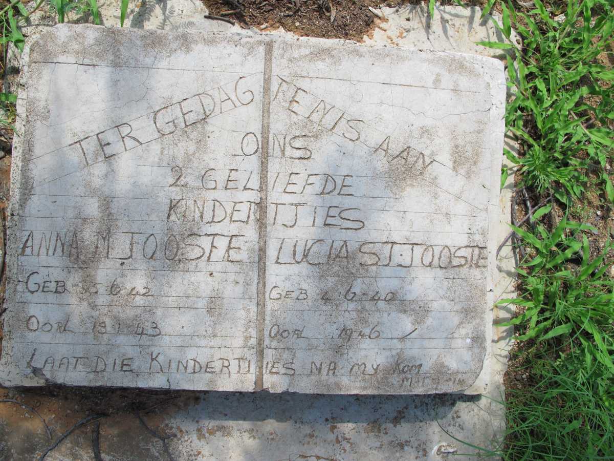 JOOSTE Lucia S.J. 1940-1946 :: JOOSTE Anna M. 1942-1943