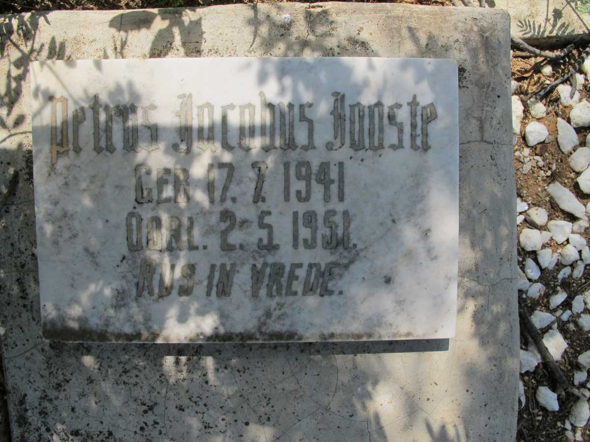 JOOSTE Petrus Jacobus 1941-1951