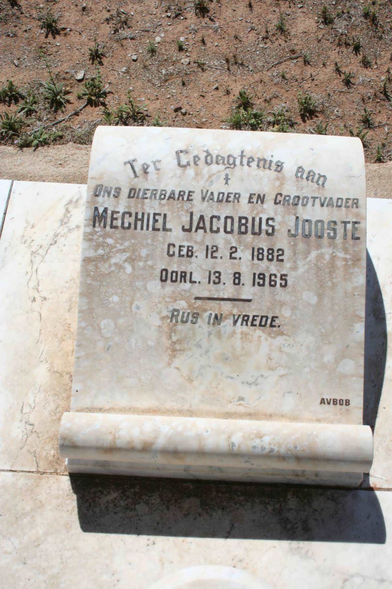 JOOSTE Mechiel Jacobus 1882-1965