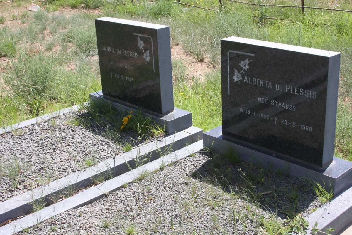 PLESSIS Jannie, du 1904-1987 &amp; Alberta STRAUSS 1908-1986