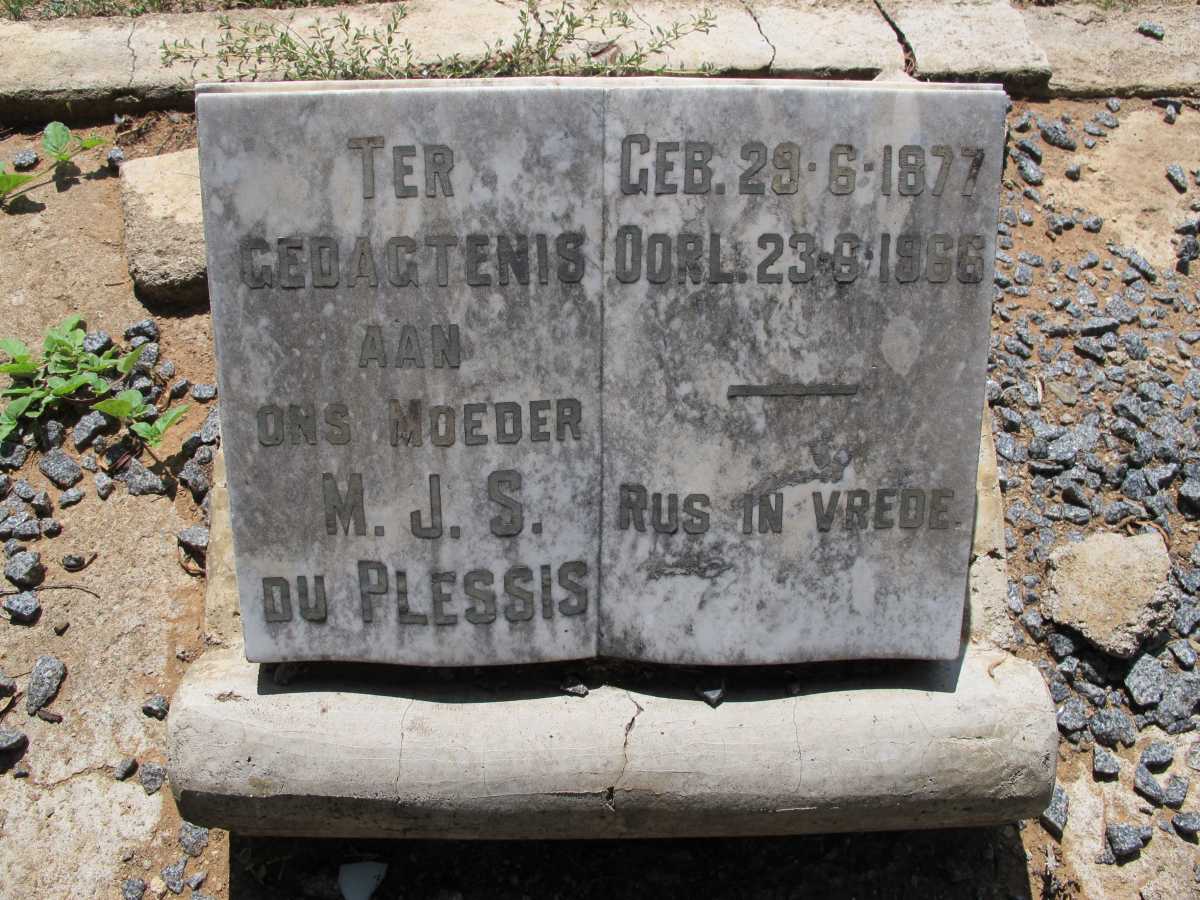 PLESSIS M.J.S., du 1877-1966