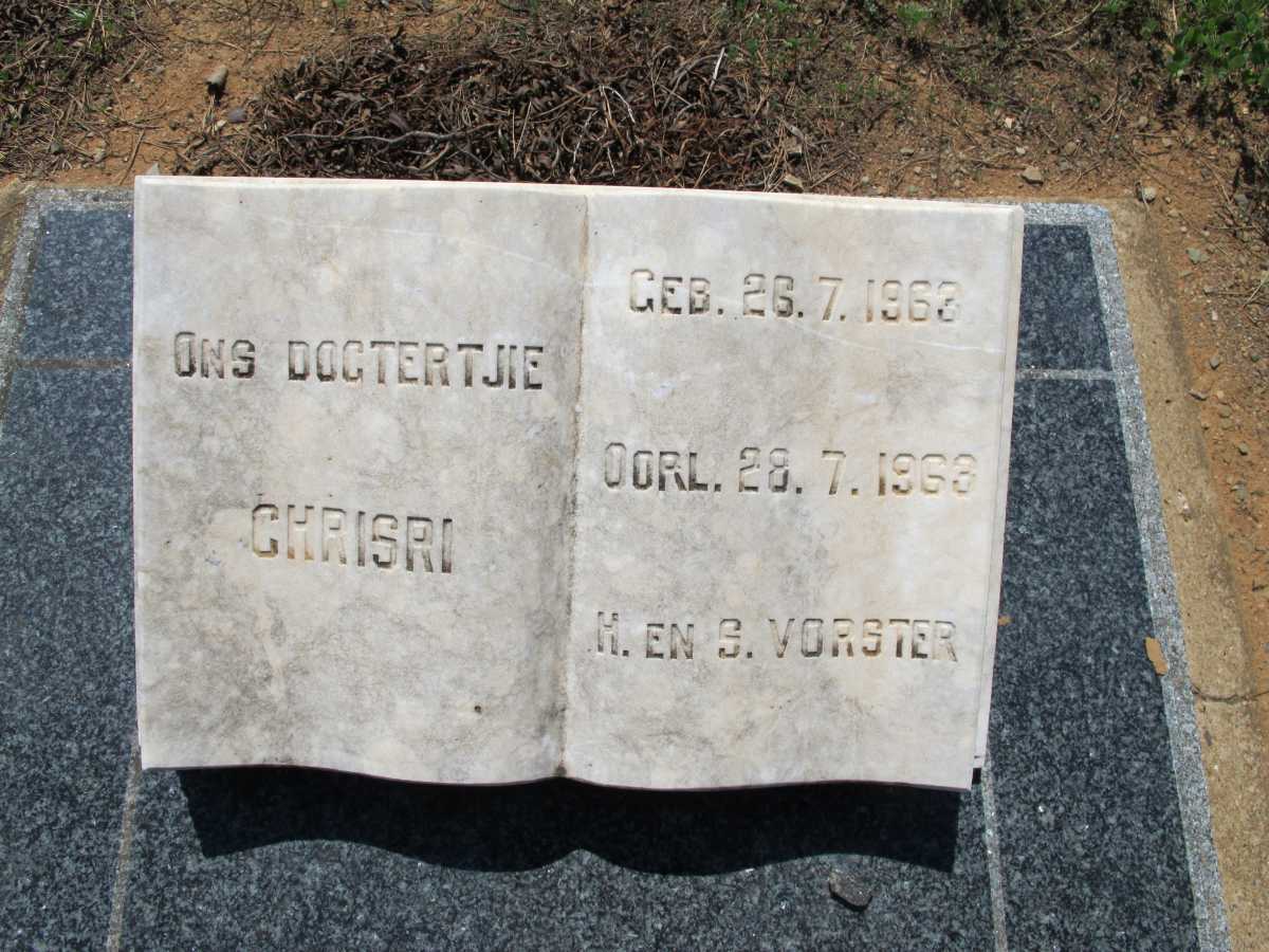VORSTER Chrisri 1963-1963