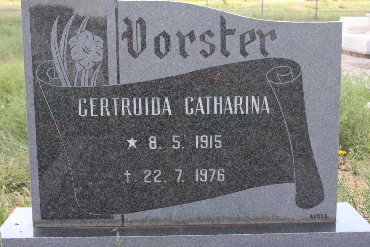 VORSTER Gertruida Catharina 1915-1976