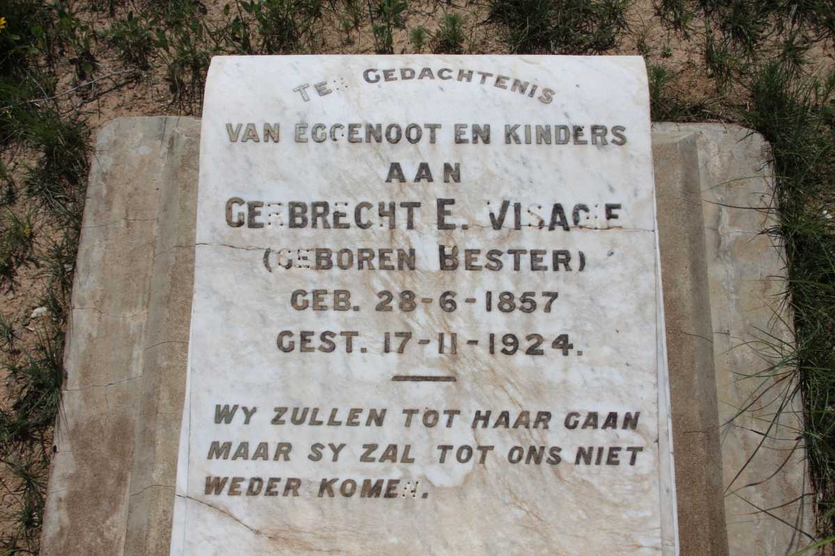 VISAGIE Gerbrecht E. nee BESTER 1857-1924