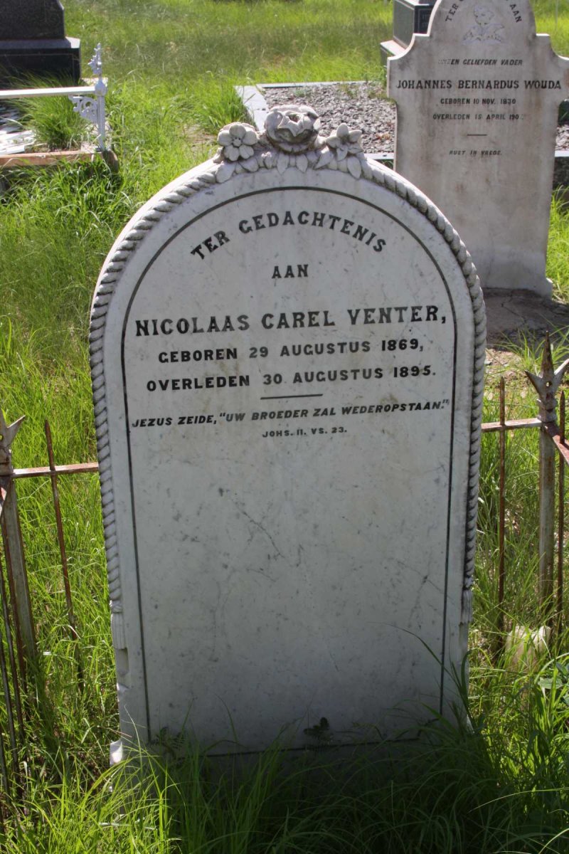 VENTER Nicolaas Carel 1869-1895