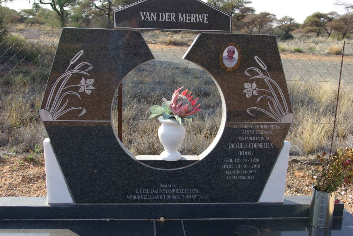 MERWE Jacobus Cornelius, van der 1930-2010
