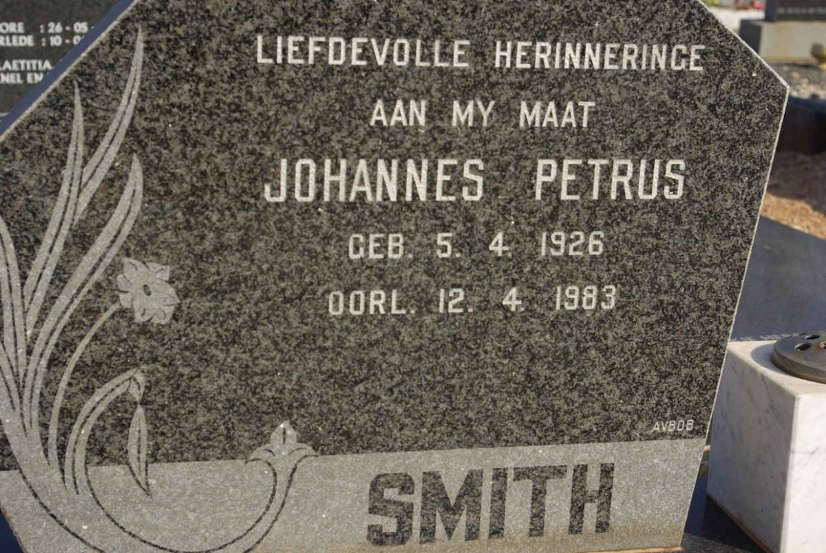 SMITH Johannes Petrus 1926-1983