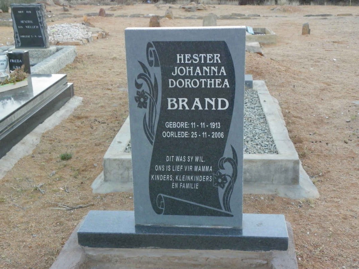 BRAND Hester Johanna Dorothea 1913-2006