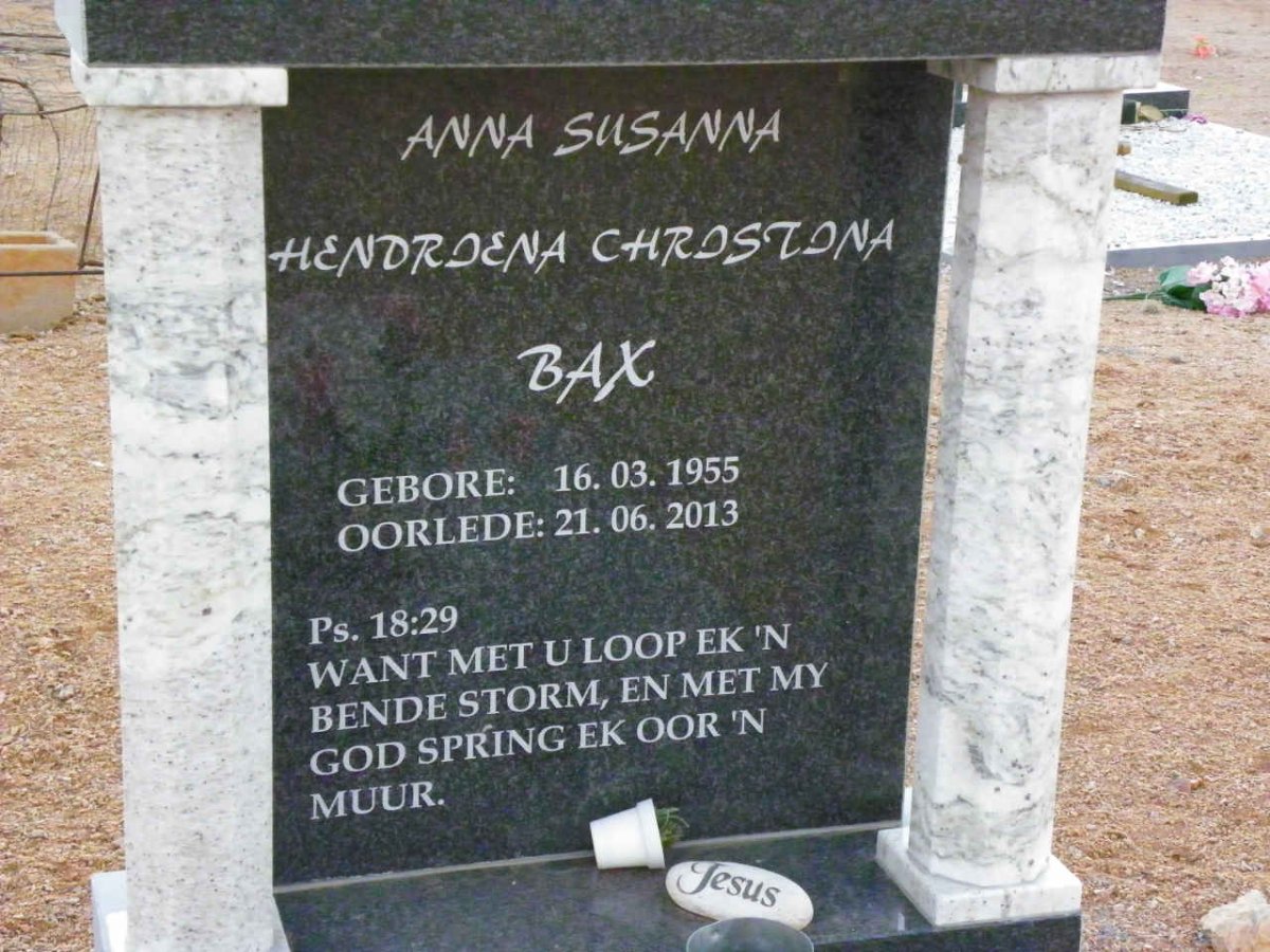 BAX Hendriena Christiana 1955-2013