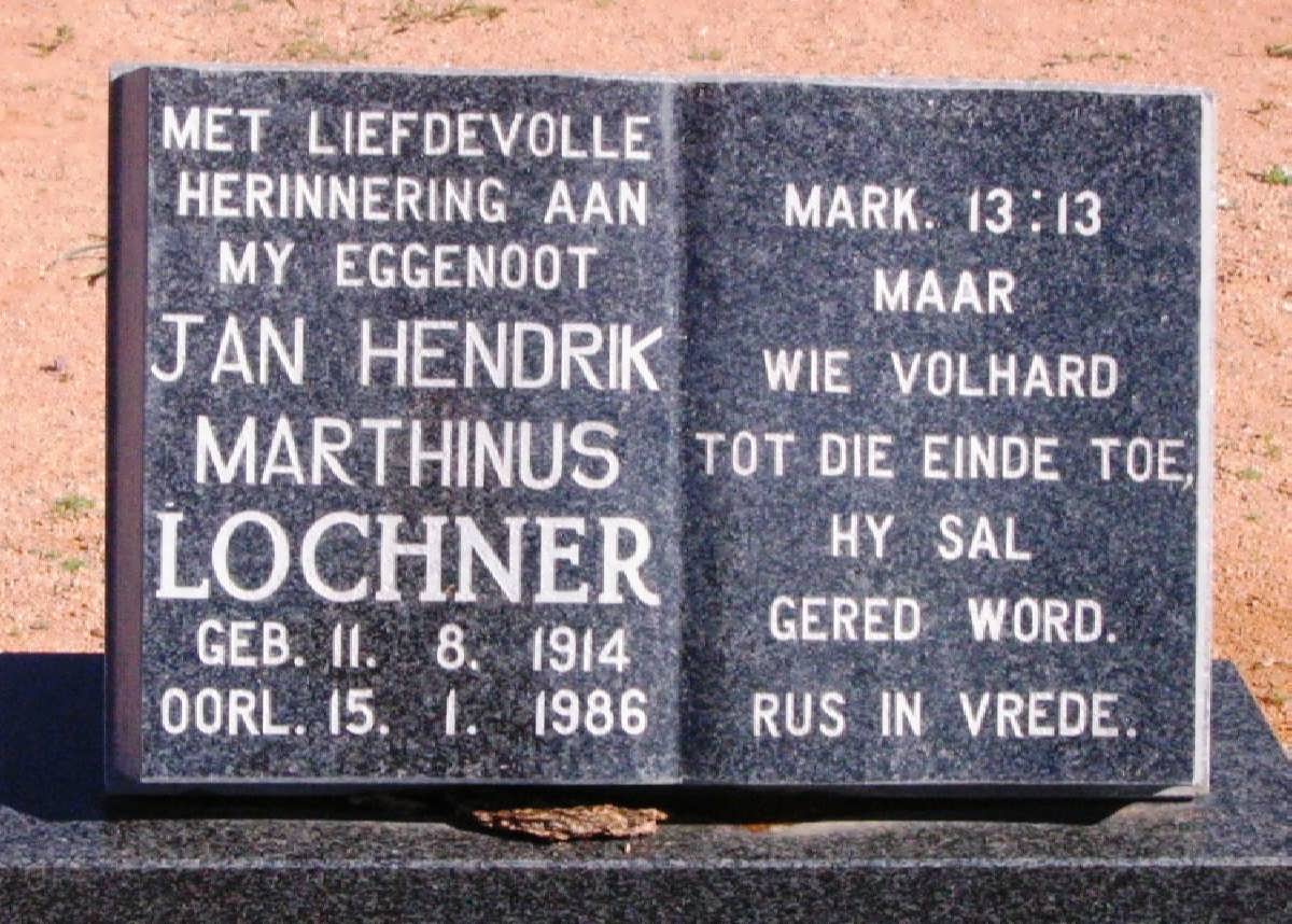 LOCHNER Jan Hendrik Marthinus 1914-1986
