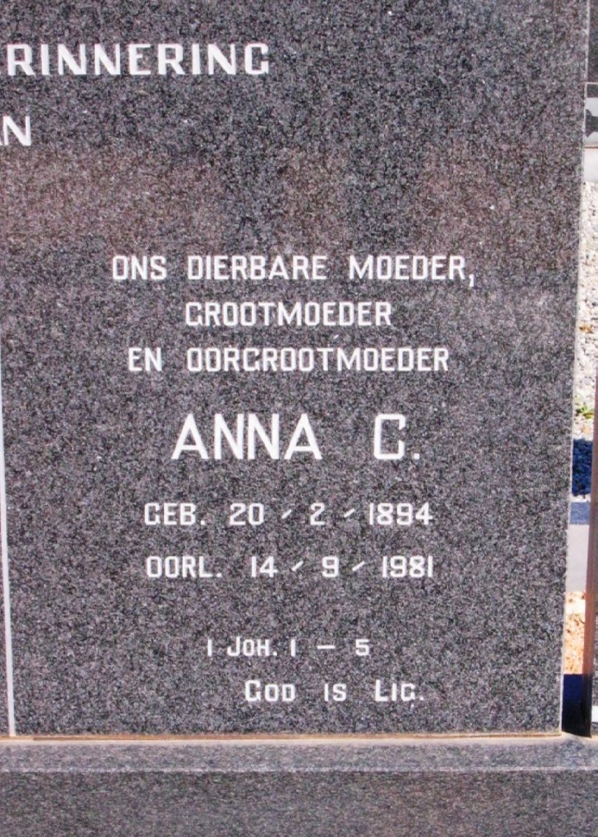 LOUW Anna C. 1894-1981