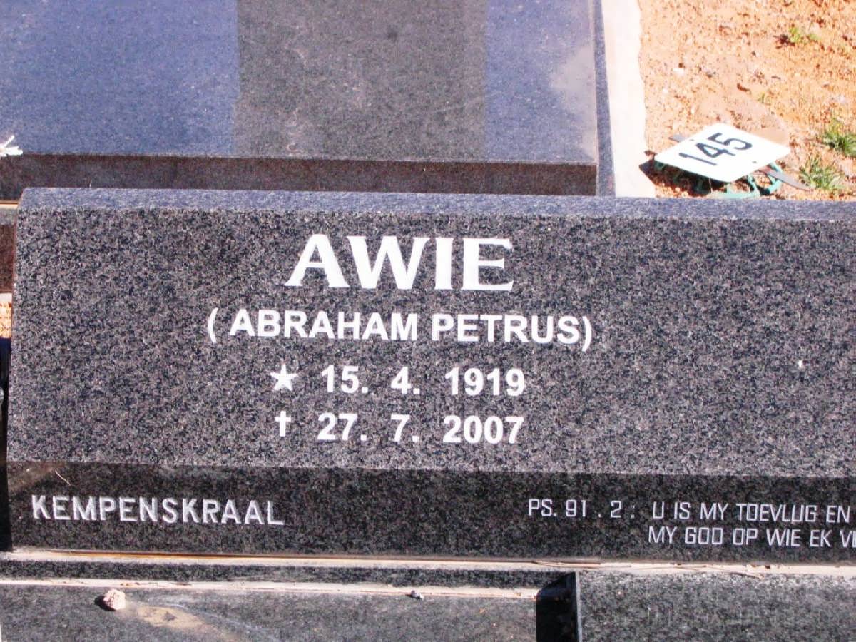 LINTVELT Abraham Petrus 1919-2007