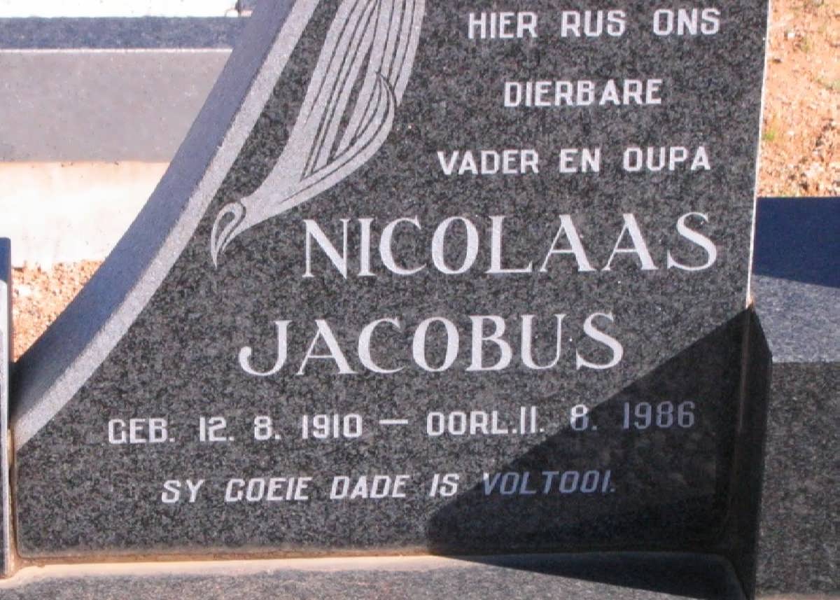 MAASS Nicolaas Jacobus 1910-1986