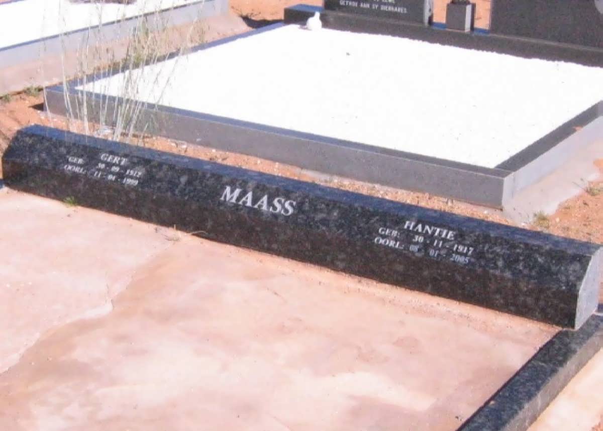 MAASS Gert 1912-1999 &amp; Hantie 1917-2005
