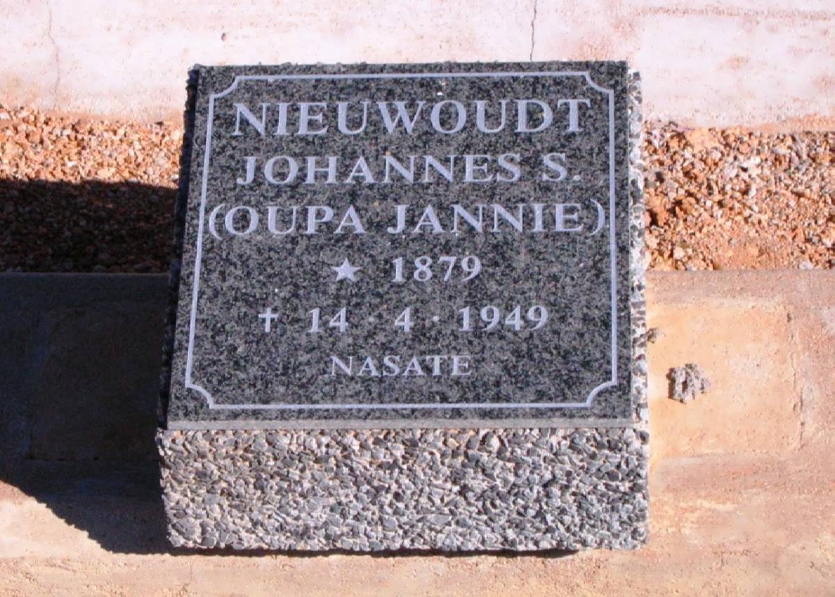 NIEUWOUDT Johannes S. 1879-1949