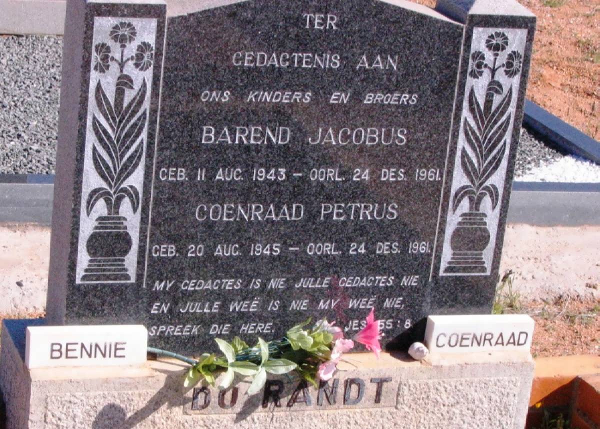 RANDT Barend Jacobus, du 1943-1961 :: DU RANDT Coenraad Petrus 1945-1961