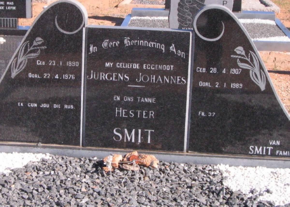 SMIT Johannes Jurgens 1890-1976 &amp; Hester 1907-1989